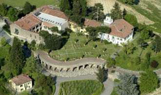 Veduta dall'alto di Villa Ottolenghi 