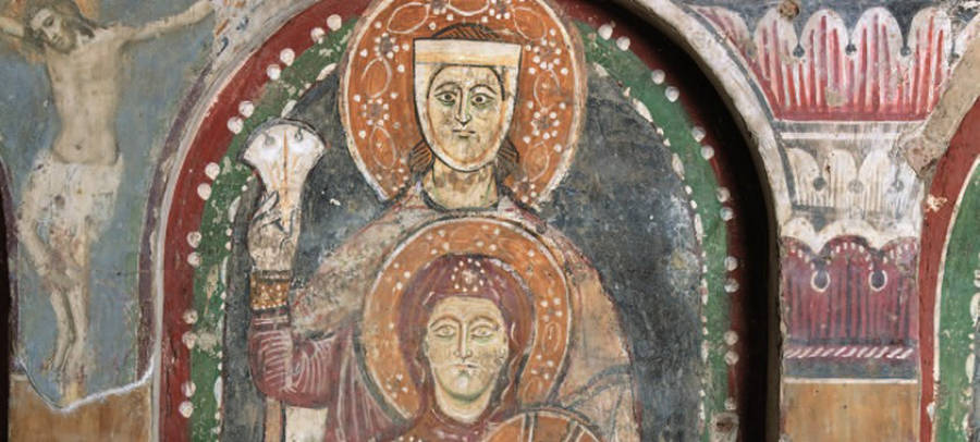 Dipinti del tardo XIII secolo sui resti di recinzione presbiteriale