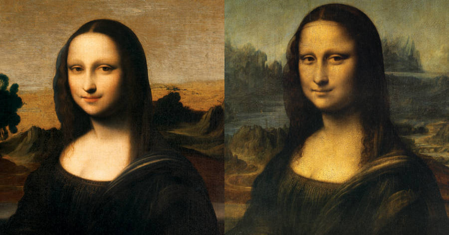 La «Isleworth Mona Lisa» (a sinistra