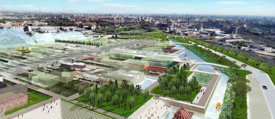 Expo Milano 2015: veduta del canale del master plan