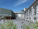 La piazza del futuro Centro Culturale di Lugano