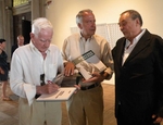 Il ministro della Cultura tedesco Bernd Neumann con Gunther Uecker ed Enrico Castellani
