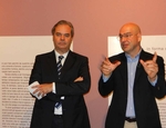Marco Goldin (a destra) con il sindaco di Vicenza Achille Variati