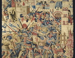 Manifattura franco-fiamminga (Tournai) Assalto finale a Gerusalemme  (dopo il restauro) 1480 circa Arazzo